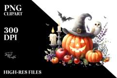 Artistic Jack-o&#039;-lantern PNG Product Image 2
