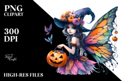 Vibrant Fairy Halloween Drawing PNG Product Image 2