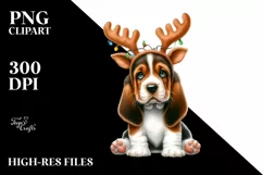 Expressive Baby Basset Hound with Tea Cup, Transparent PNG Product Image 1