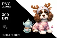 Pastel English Springer Spaniel with Cool Haircut PNG Product Image 1