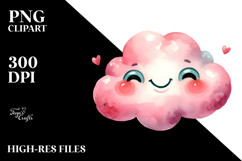 Playful Pinkish Cloud in Watercolor Product Image 2