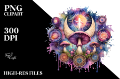 Magical Celestial Mushroom Tarot PNG Product Image 2