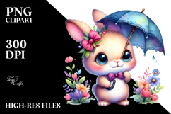 Vibrant Goofy Cute Baby Rabbit PNG Product Image 2