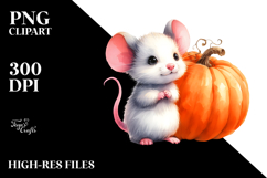 Cute Baby Mouse Pumpkin PNG Product Image 2