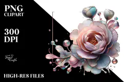 Abstract Pastel Ranunculus Made of PNG Product Image 2