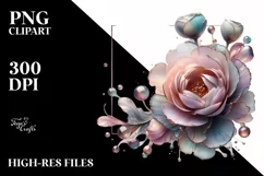 Abstract Pastel Ranunculus Made of PNG Product Image 1