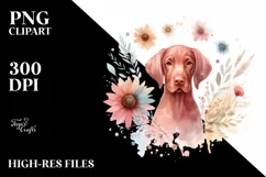 Cute Pastel Vizsla | Sublimation | Clipart Product Image 3
