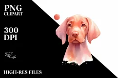 Cute Pastel Vizsla | Sublimation | Clipart Product Image 1