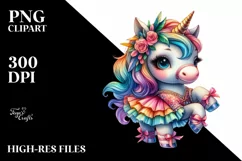 Baby Unicorn Saltarello Dancer PNG Product Image 3