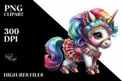 Baby Unicorn Saltarello Dancer PNG Product Image 1