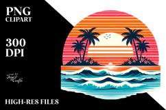 sunset Clipart Tshirt Style, PNG Product Image 2