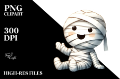Funny Very Simple Mummy Watercolor PNG Product Image 2
