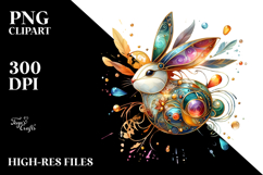 Colorful Bunny PNG Product Image 2