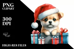 Expressive Watercolor Puppy PNG Product Image 1