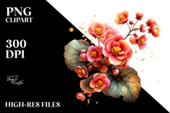 Elegant Begonia, High-Res PNG Product Image 2