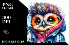 Cute Baby Owl Posing PNG Product Image 3