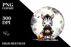 Cute Baby Zebra Halloween PNG Product Image 3