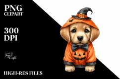 Funny Puppy in Halloween Suit | Sublimation | Clipart Product Image 3
