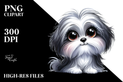 Cute Happy Cartoon Havanese, Summer PNG Product Image 2