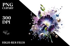 Abstract Glossy Sweet Pea Shiny | Sublimation | Clipart Product Image 3