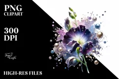 Abstract Glossy Sweet Pea Shiny | Sublimation | Clipart Product Image 3