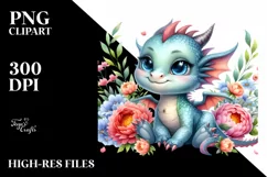 Smiling Baby Dragon, Transparent PNG Product Image 3