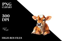 Baby Cow with Cuban Street, PNG Product Image 3