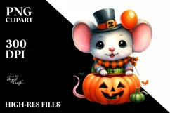 Simple Watercolor Drawing of a Cute Baby Mouse Product Image 1