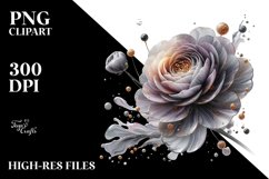 Glossy Ranunculus Made of Material | Clipart Product Image 3