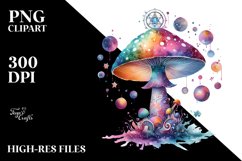 colorful Watercolor Celestial Mushroom | Sublimation | Product Image 3