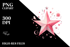 Pinkish Smiling Star PNG Product Image 2