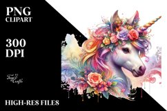 Colorful Artistic Unicorn at Polish Festival PNG Product Image 1