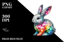 Colorful Bunny Diamonds PNG Product Image 2