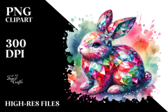 Colorful Bunny Made of Diamonds Title Product Image 2