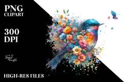 Vibrant Floral Skull PNG Product Image 2