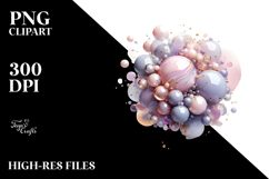 Glossy Lilac Abstract, High-Res PNG Product Image 2