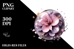 Glossy Lilac Abstract, High-Res PNG Product Image 2