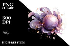 Glossy Lilac Abstract, High-Res PNG Product Image 2