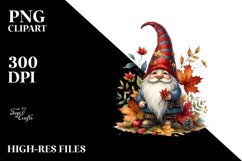 Detailed Autumn Gnome PNG Product Image 1