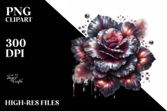 Shiny Begonia Made of Shiny Material | Clipart Product Image 3