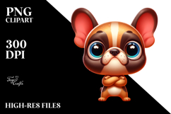 Colorful Baby French Bulldog PNG Product Image 2