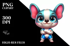Cute French Bulldog Standing Clipart Product Image 3