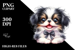 Cute Baby Japanese Chin PNG Product Image 2