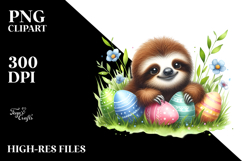 Cute Baby Sloth on Easter Eggs Product Image 2