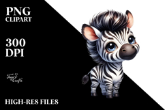 Baby Zebra Cool Haircut PNG Product Image 2