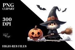 Funny Halloween Broomstick, Simple PNG Product Image 1
