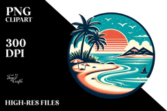 Retro Beach Island, 20 oz Tumbler Product Image 2
