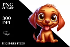 Crazy Funny Baby Vizsla, Transparent PNG Product Image 1