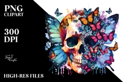 Colorful Butterfly with Flowers PNG Product Image 2