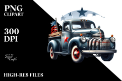 Watercolor Vintage Oilish Pickup Truck with Stars, 20 oz Product Image 2